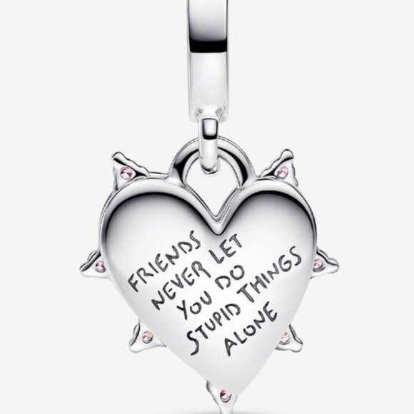 Pandora Friendship Opalescent Double Dangle Charm - Picture 2 of 5